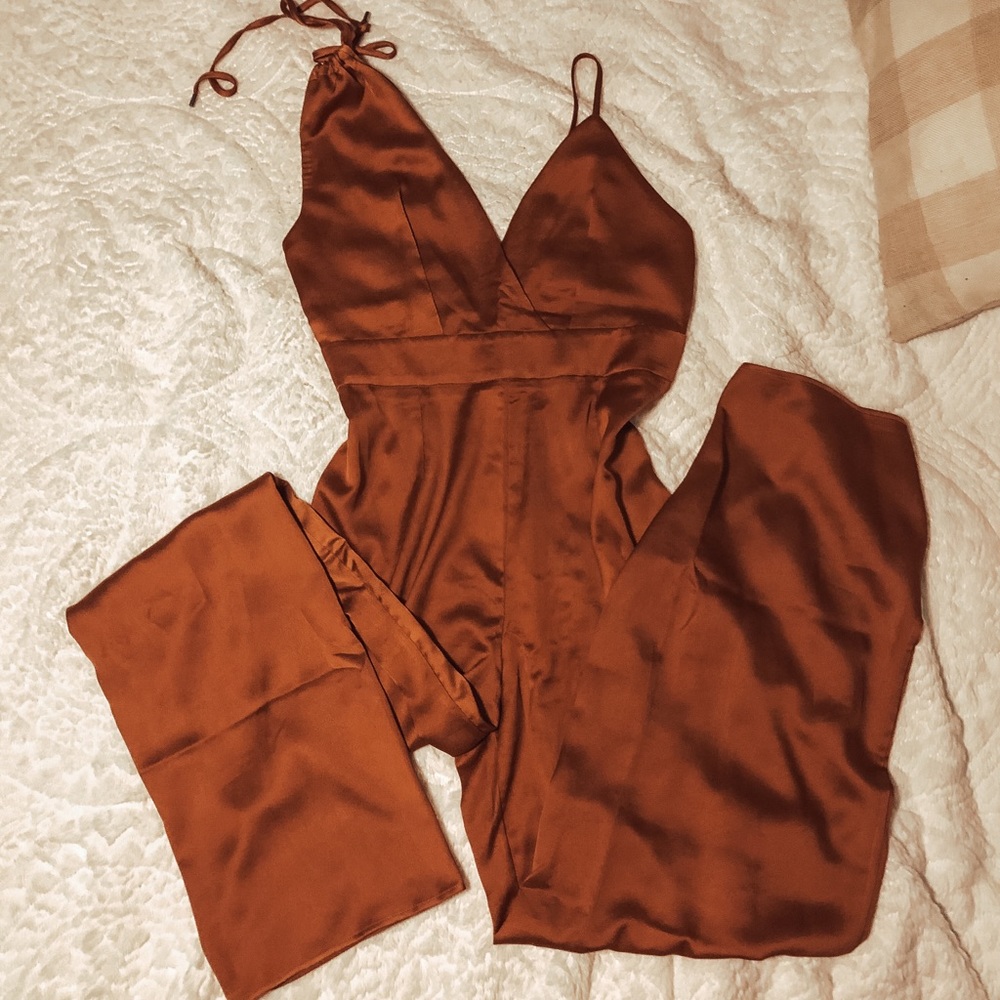 BURNT ORANGE WOMEN’S JUMPSUIT